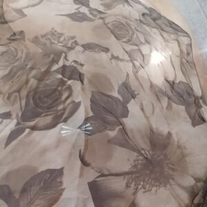 L.O.L. Surprise! Floral Scarf in Brown and Cream